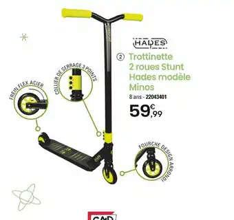 JouéClub HADES 2 Trottinette 2 roues Stunt Hades modèle Minos offre