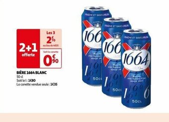 Auchan BIÈRE 1664 BLANC offre