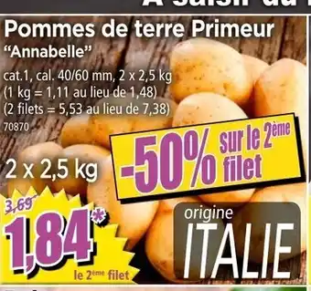 Norma Pommes de terre Primeur Annabelle offre
