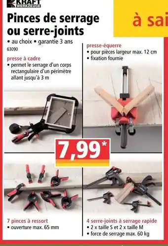 Norma Pinces de serrage ou serre-joints offre