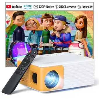E.Leclerc Yoton mini projecteur 1080p y3, vidéoprojecteur portable pour home cinéma 7500 lumens offre