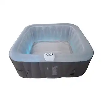 E.Leclerc Spa gonflable 6 places carré - sunspa - bandeau led inclus - dimensions : 185 x 185 cm offre