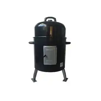 E.Leclerc Barbecue 3-en-1 avec fumoir, rôtissoire et grill noir offre