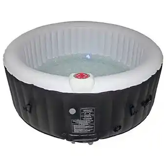 E.Leclerc Spa gonflable saint tropez - avec cercle flottant led - 4 places - noir offre