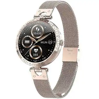 E.Leclerc Montre connectée femme smartwatch suivi sommeil cardio pression artérielle or yonis offre