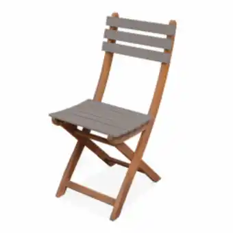 Chaise pliante acacia bicolore g