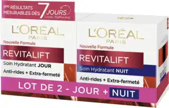 Géant Casino Soin Hydratant Anti-rides + Extra-fermeté Revitalift Jour + Nuit offre