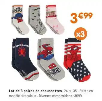 b&m Lot de 3 paires de chaussettes offre