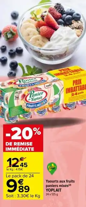 Carrefour Yaourts aux fruits paniers mixés (²) YOPLAIT offre