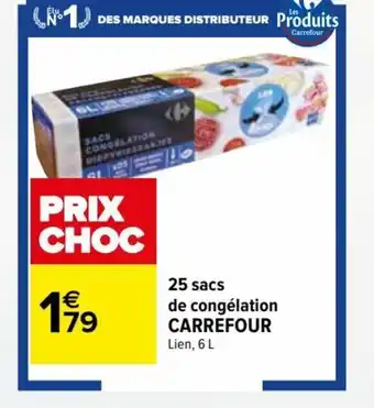 Carrefour 25 sacs de congélation CARREFOUR offre
