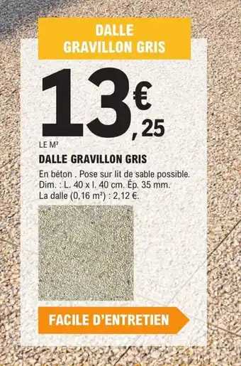 E.Leclerc Brico DALLE GRAVILLON GRIS offre