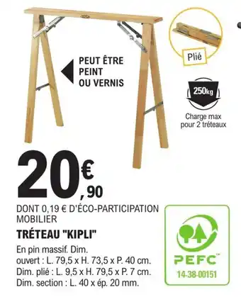 E.Leclerc Brico TRÉTEAU "KIPLI" offre