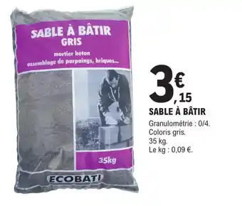E.Leclerc Brico SABLE À BÂTIR offre