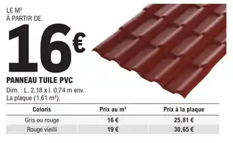 E.Leclerc Brico PANNEAU TUILE PVC offre