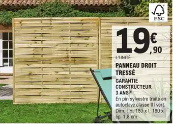 E.Leclerc Brico PANNEAU DROIT TRESSÉ offre