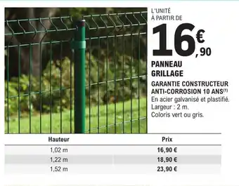 E.Leclerc Brico PANNEAU GRILLAGE offre