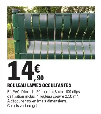 E.Leclerc Brico ROULEAU LAMES OCCULTANTES offre