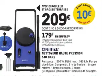 E.Leclerc Brico NETTOYEUR HAUTE PRESSION 140 BARS offre