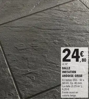 E.Leclerc Brico DALLE IMITATION ARDOISE GRISE offre