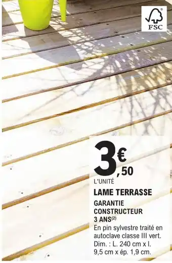 E.Leclerc Brico LAME TERRASSE offre