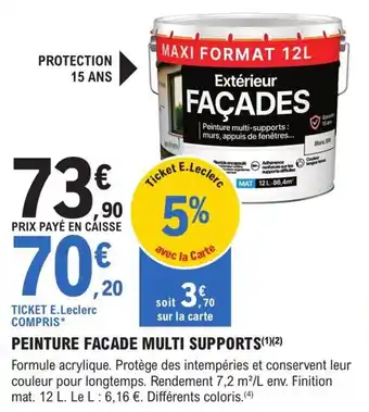 E.Leclerc Brico PEINTURE FACADE MULTI SUPPORTS (¹)(²) offre