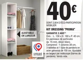 E.Leclerc Brico KIT DRESSING "PRIMA" offre