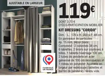 E.Leclerc Brico KIT DRESSING "CORIDO" offre