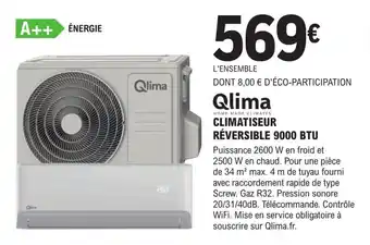 E.Leclerc Brico CLIMATISEUR RÉVERSIBLE 9000 BTU offre