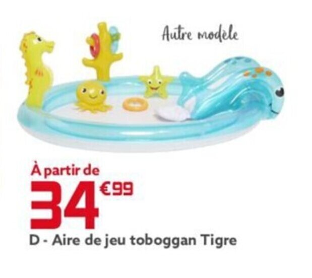 Promo Aire de jeu toboggan Tigre chez Gifi