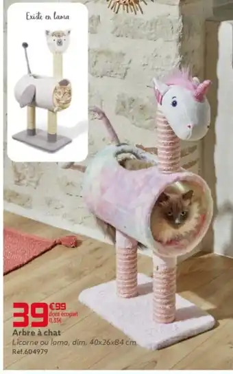 Gifi Arbre à chat Licorne ou lama, dim. 40x26x84 cm Réf.604979 offre