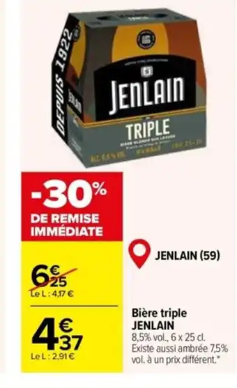 Bière triple JENLAIN
