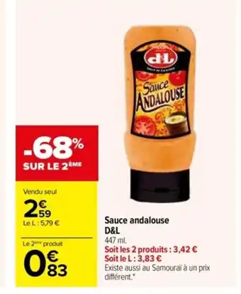 Carrefour Market Sauce andalouse D&L offre