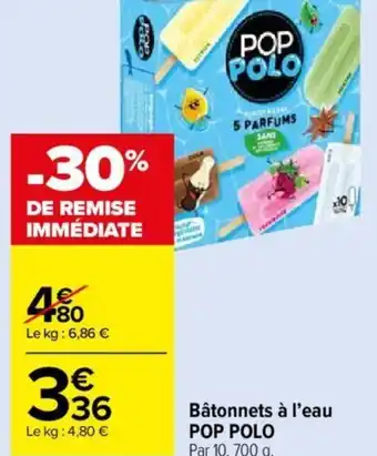 Carrefour Market Bâtonnets à l'eau POP POLO Par 10, 700 g. offre