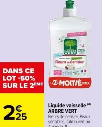 Carrefour Market Liquide vaisselle (d) ARBRE VERT offre