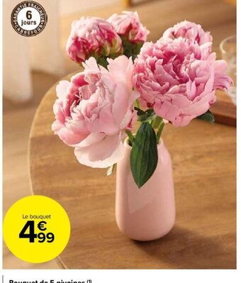Carrefour Market Bouquet de 5 pivoines (¹) offre