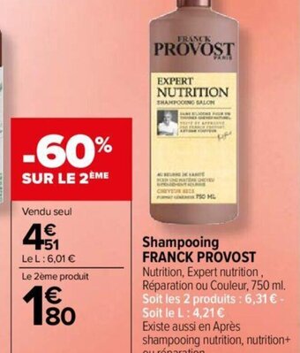 Carrefour Market Shampooing FRANCK PROVOST offre