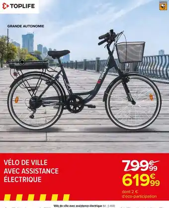 Carrefour Market Vélo de ville avec assistance électrique Réf. : E-4600 offre