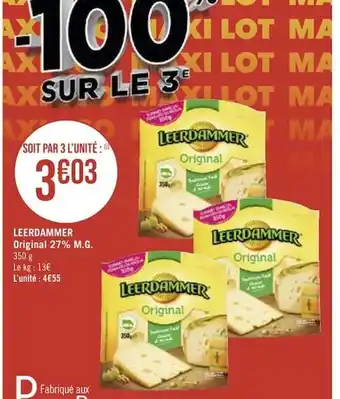 Casino Supermarchés LEERDAMMER Original 27% M.G. 350 g offre