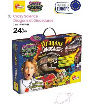 JouéClub 2 Crazy Science Dragons et Dinosaures offre