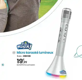 JouéClub 3 Micro karaoké lumineux offre