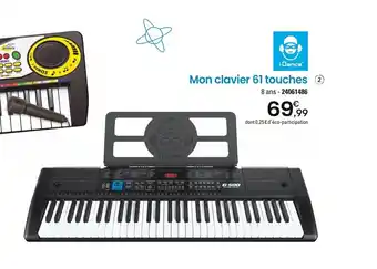 JouéClub Mon clavier 61 touches 2 8 ans - 24061486 offre