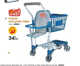 JouéClub 5 Chariot avec porte-bébé offre