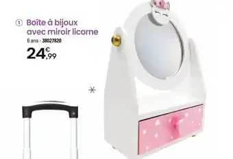JouéClub Ⓒ Boîte à bijoux avec miroir licorne offre