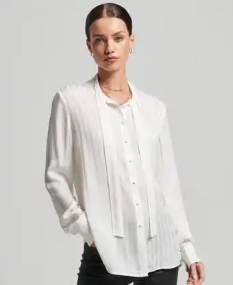 Chemise Ă manches longues et Ă col Ă nouer studios