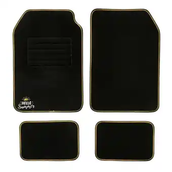 Jeu de 4 tapis de sol universels dbs hello summer model noir