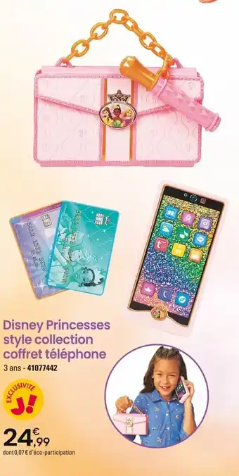 JouéClub 2 Disney Princesses style collection coffret téléphone offre