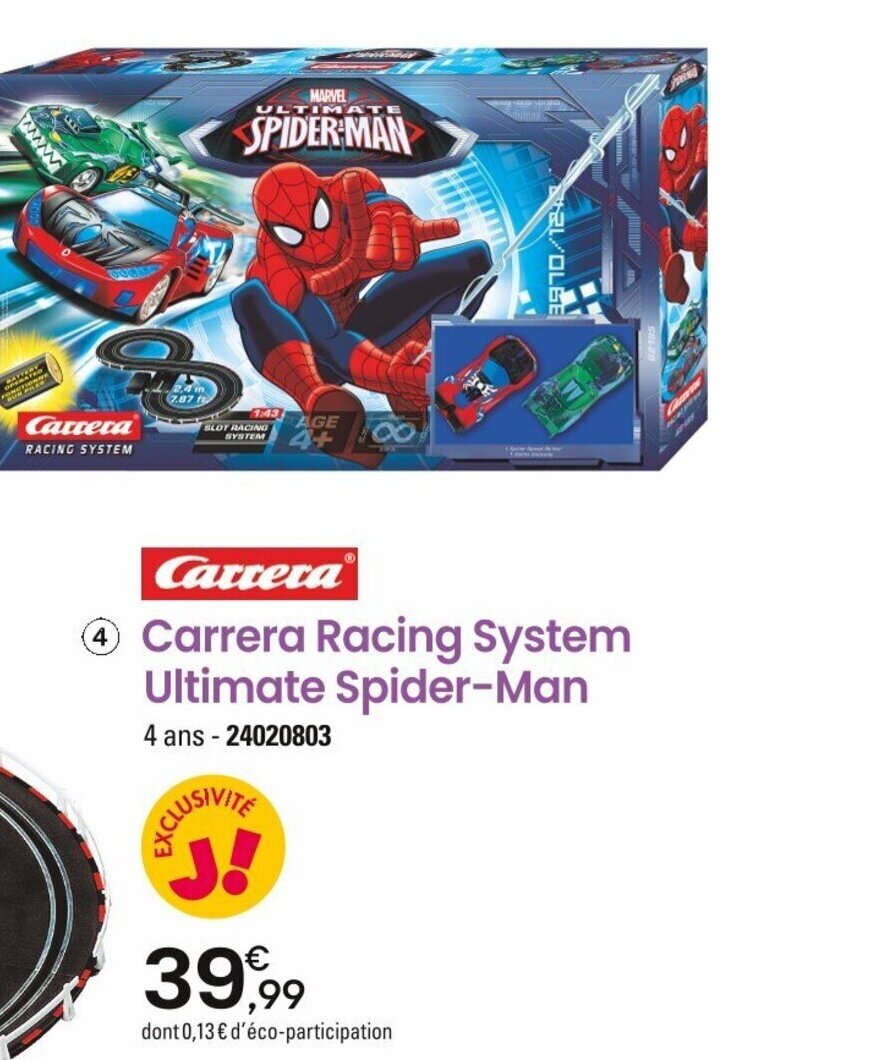 Promo 4 Carrera Racing System Ultimate SpiderMan chez