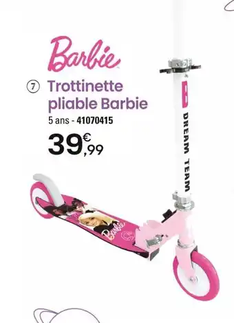 JouéClub → Trottinette pliable Barbie offre