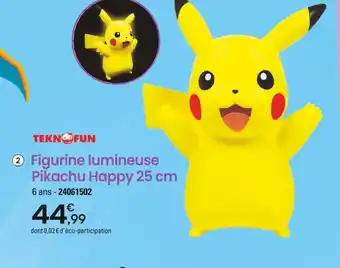 JouéClub 2 Figurine lumineuse Pikachu Happy 25 cm offre