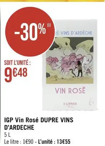 Igp vin rosĂ© dupre vins dâardeche